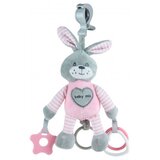Baby Mix plišana igračka za kolica - Zeko s vibracijom Pink Baby | shoptok.hr