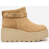 Resti Light brown women's shoes a'la snow boots with ornament Parisela | ePonuda.com