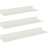 Lebdeća polica Zidne 3 pcs Bijeli 40 x 9 x 2,5 cm Čelik | shoptok.hr