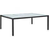 vidaXL zunanja jedilna miza črna 200x150x74 cm poli ratan | Shoptok.si