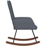  Stolica za ljuljanje tamnosiva baršunasta | shoptok.hr