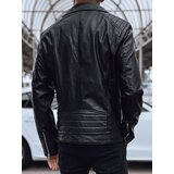 DStreet Kurtka męska skórzana ramoneska czarna | shoptok.hr