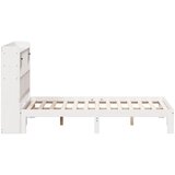 Krevet s regalom z knjige bez madraca bijeli 160x200cm borovina | Eponuda.com