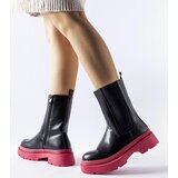 Gemre Black ankle boots on a pink sole Garden | Shoptok.si