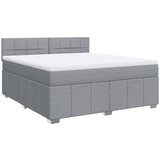 Maison Chic Box spring postelja - Vzmetna postelja z vzmetnico svetlo siva 180x200 cm blago SL5281, (21906851) | Shoptok.si