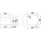 Blanco sudoper ETAGON 6 InFino SILGRANIT SIVI KAMEN, pribor inox nosači, s dalj. upr. | shoptok.hr
