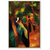  Slika - August Macke – Sunny Path 60x90 U prirodnom drvenom okviru | shoptok.hr