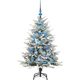 vidaXL Umjetno božićno drvce s rasvjetom i setom kuglica Zelena 120 cm | shoptok.hr