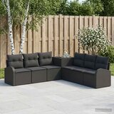  Set sofe 7 kom. Crna 124 x 62 x 69 cm Poli Rattan i čelik | Shoptok.si