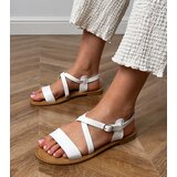D/CEO White flat sandals with strap Kallis | Shoptok.si
