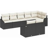  Set sofe 8 kom. Crna poliratan 288,5 x 123,5 x 85 cm | shoptok.hr