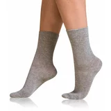 Bellinda COTTON COMFORT SOCKS - Women's cotton socks with comfortable hem - gray highlights