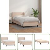 The Living Store Box spring postelja z vzmetnico kapučino 80x200 cm umetno usnje - Box Spring Postelja, (21737220) | Shoptok.si