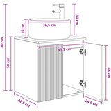  Umivaonik s policom Crna 49,5 x 44,5 x 66 cm Konstruirano drvo | shoptok.hr