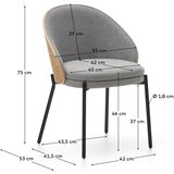 Kave Home Sive/u prirodnoj boji blagovaonske stolice u setu 2 kom Eamy – | shoptok.hr