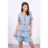 Kesi marka niezdefiniowana Stretch denim dress with a zip neckline S/M-L/XL Cene