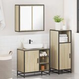  3-dijelni set kupaonskog namještaja boja hrasta sonome drveni | shoptok.hr