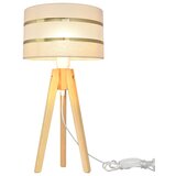  Stona lampa HELEN 1xE27/15W/230V krem/zlatna/borovina | Eponuda.com