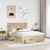  Konstrukcija postelje Sonoma hrast 150 x 200 cm Konstruiran les, (5000103941) | Shoptok.si