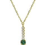Victoria Cruz shine emerald gold ogrlica sa swarovski kristalima ( a4668-20dg )