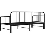  Okvir za krevet na razvlačenje crni metalni 90 x 200 cm | shoptok.hr