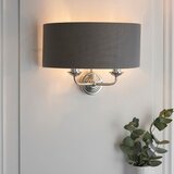  Endon 94406 - Zidna svetiljka HIGHCLERE 2xE14/40W/230V tamno siva/sjajni hrom | Eponuda.com