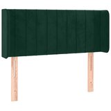 Uzglavlje s ušima tamnozeleno 103x16x78/88 cm baršunasto | shoptok.hr