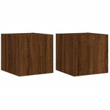 vidaXL Stenske TV omarice z LED 2 kosa rjavi hrast 30,5x35x30 cm, (21017042) Cene