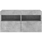 TV ormarić s LED svjetlima siva boja betona 80x30x40 cm | shoptok.hr