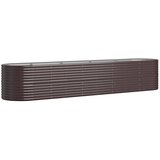 vidaXL Visoka greda iz prašno premazanega jekla 368x80x68 cm rjava, (20707288) Cene