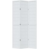 vidaXL Paravan 3-delni bel trden les pavlovnije | Shoptok.si