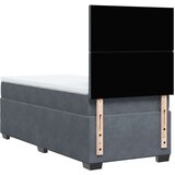 vidaXL Box spring postelja z vzmetnico temno siva 80x200 cm žamet | Shoptok.si