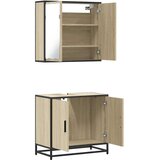  2-dijelni set kupaonskog namještaja boja hrasta sonome drveni | shoptok.hr