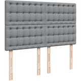  Krevet box spring s madracem svjetlosivi 140x200 cm od tkanine Slike