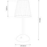  LED prigušiva dodirna punjiva stona lampa ELBA LED/1,6W/800 mAh mat hrom/proziran | Eponuda.com