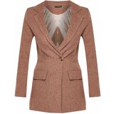 Trendyol Brown Premium Woven Blazer Jacket Cene