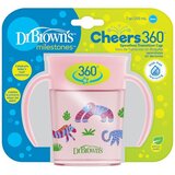 Dr.browns Tc71005 cheers 360 šalica s ručkama, 7 oz/200 ml, ružičasta, 1 pakiranje | shoptok.hr