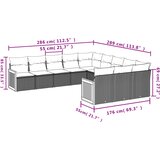  11-dijelni set vrtnih sofa od poliratana s jastucima bež | shoptok.hr