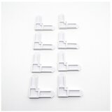 INF Plastični kotni nosilci za zaslonske okvirje, 50 kos, trdni White, (5000248126) | Shoptok.si
