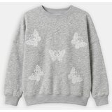 Sinsay Crewneck majica s pamukom i na&amp;scaron;ivcima u obliku leptira Slike