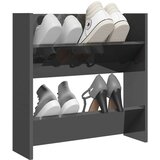  Zidni ormarić za cipele sjajni sivi 60 x 18 x 60 cm iverica | shoptok.hr