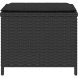  Vrtni taburei s jastucima 4 kom crni 41x41x36 cm od poliratana | Eponuda.com