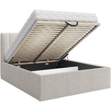Boxxx OBLAZINJENA POSTELJA 160 cm x 200 cm , tekstil krem barve | Shoptok.si