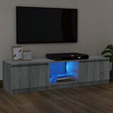 The Living Store TV omarica z LED lučkami siva sonoma 120x30x35,5 cm - TV Omarica, (21376102) Cene