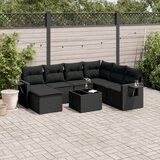  The Living Store Vrtna sedežna garnitura 8-delna z blazinami črn poli ratan - Vrtna Sedežna Garniture, (21479565) | Shoptok.si
