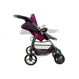  Višenamjenska kolica za lutke Alice - crna s ružičastim točkicama | shoptok.hr
