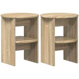  Pomoćni ormarić 2 pcs Sonoma hrast Ø40 x 50 cm | shoptok.hr