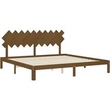  Okvir kreveta s uzglavljem boja meda 200x200cm od masivnog drva | Eponuda.ba