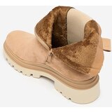 Resti Light brown women's boots with decorative strap Doasa | Shoptok.si