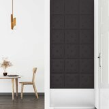  Zidna uzglavlja 12 pcs Crna 30 x 30 cm Lažna koža | shoptok.hr